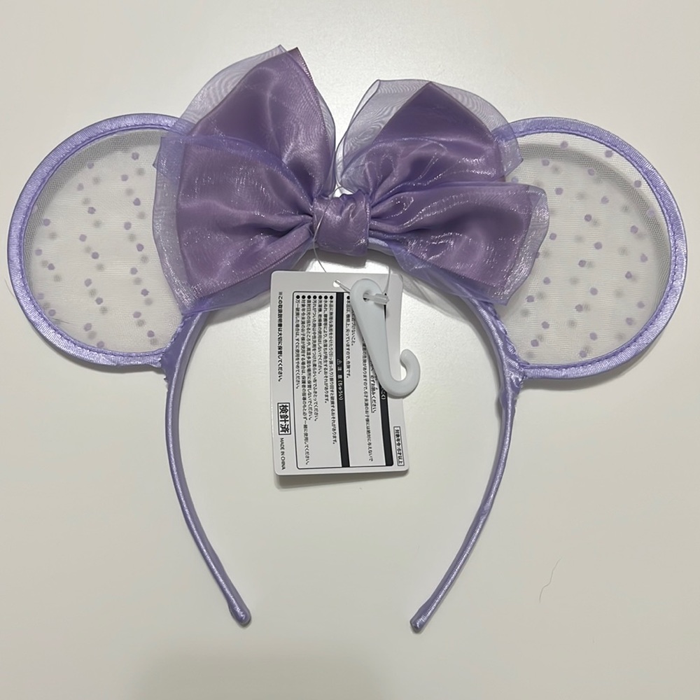 DISNEY - Lace monochrome Minnie ears! Exclusive to Disney Sea Tokyo! NWT!